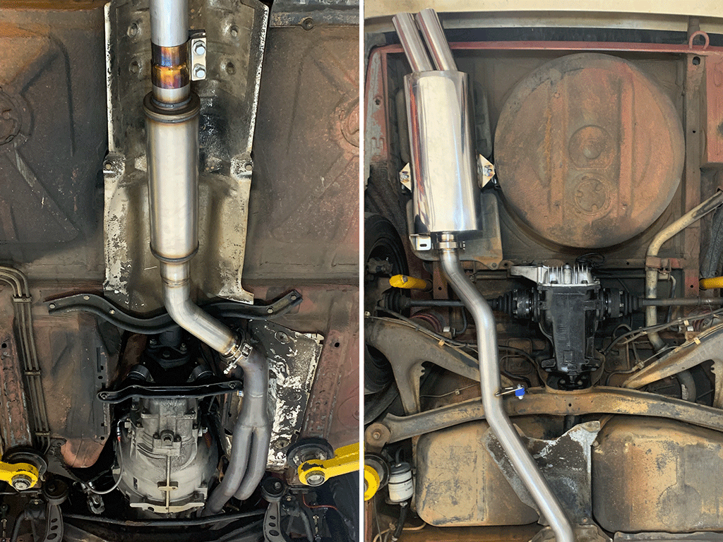 e30 exhaust, undercar